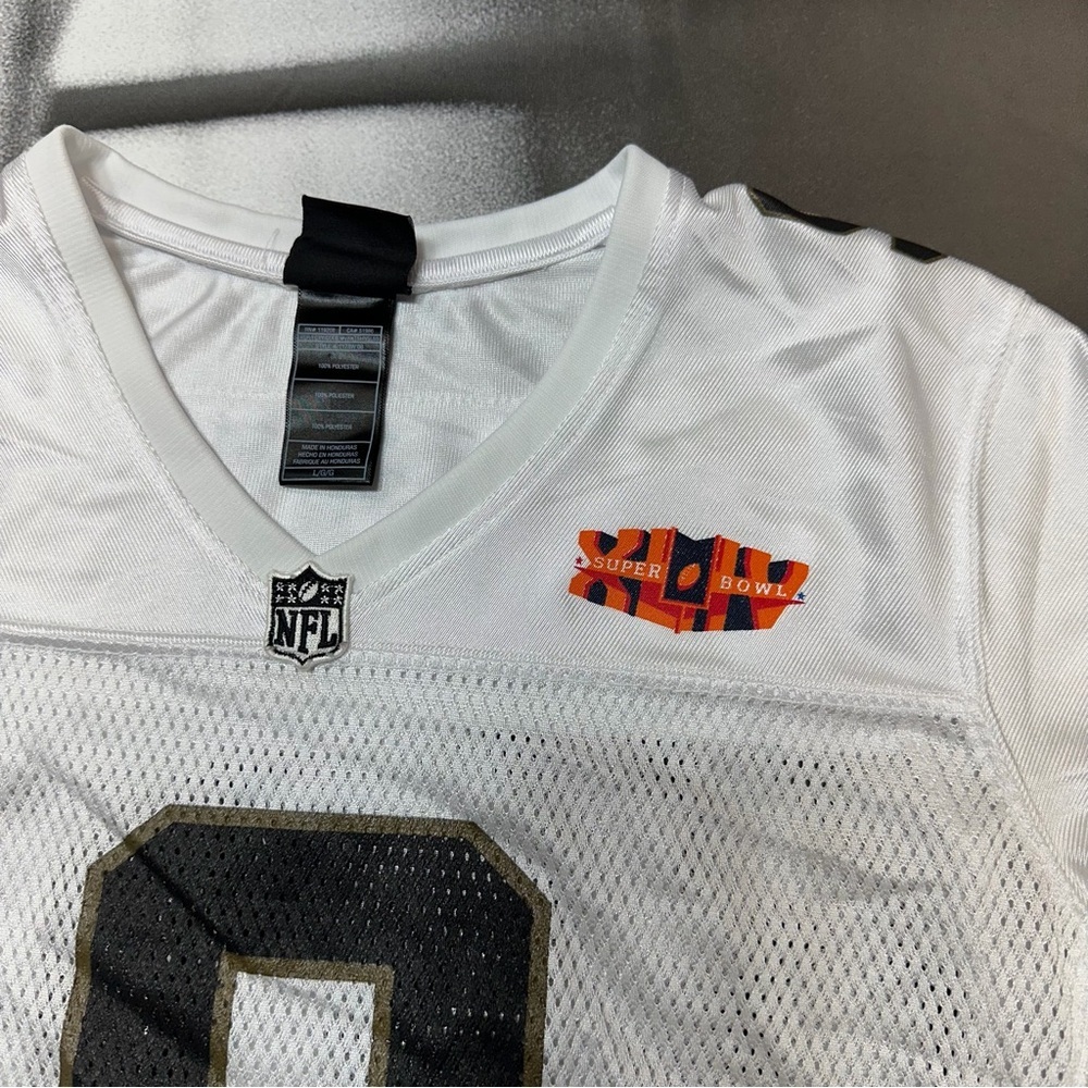 Reebok New Orleans Saints Drew Brews Super Bowl XLIV Women’s Sz Large Jersey A34 - Picture 4 of 5